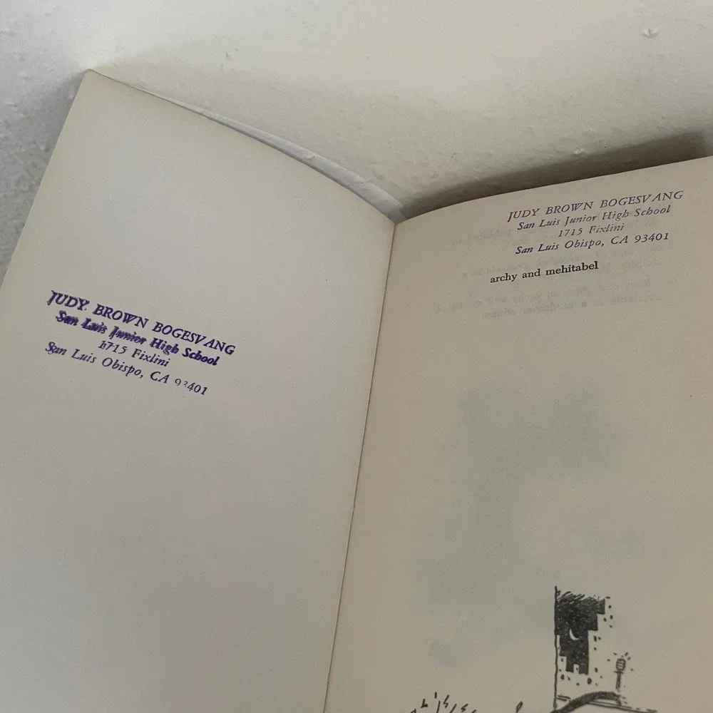 Archy and Mehitabel‎ By Don Marquis 1973 Anchor Paperback Book Poetry Humor